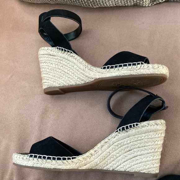 Vince Camuto espidrelles sandals leather &  weave wedge new ! Size 6.5 - Picture 3 of 10